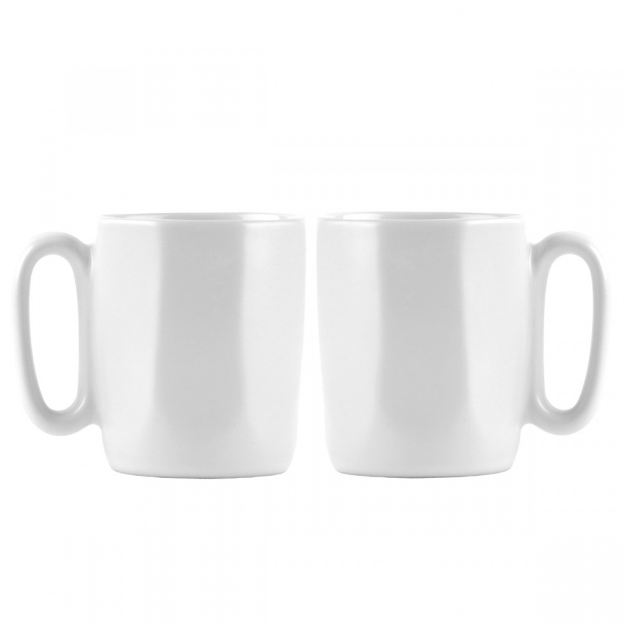 Dwa kubki ceramiczne z uszkiem 80 ml fuori białe 30138