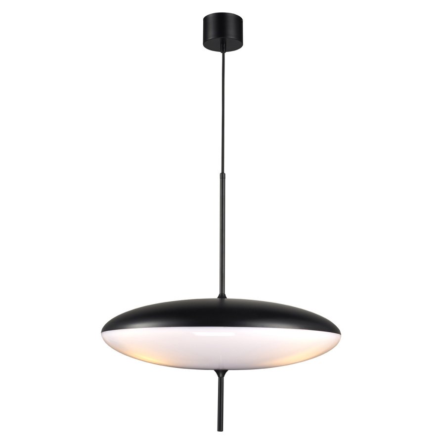 Lampa wisząca piatto biało-czarna 50 cm
