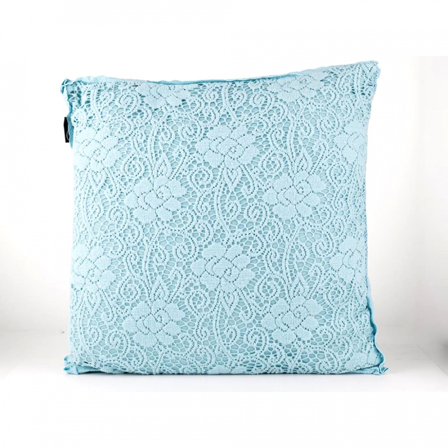 PODUSZKA NL 45X45CM ARIANE KORONKA NIEBIESKA