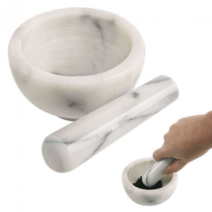 Moździerz marmurowy z tłuczkiem do przypraw, ORION
