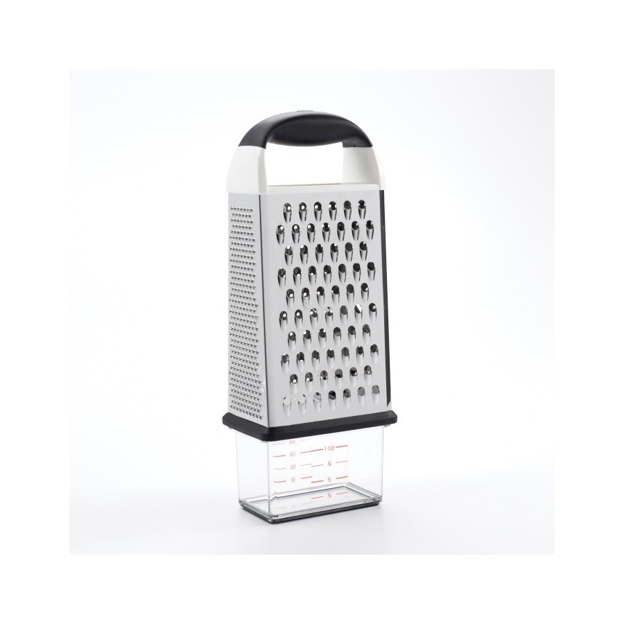 Oxo-tarka z pojemnikiem stalowo-czarna, good grips