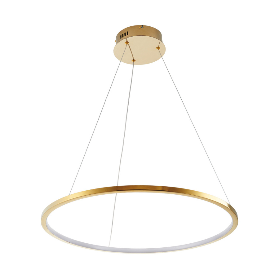 Lampa wisząca circle slim 60 led złoty 60 cm