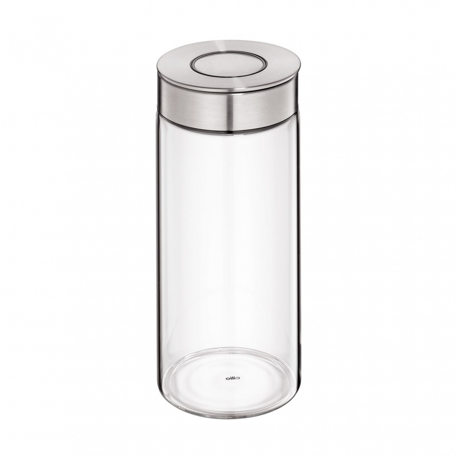 pojemnik kuchenny, szkło/stel nierdzewna, 1,4 l, śred. 10 x 22,5 cm