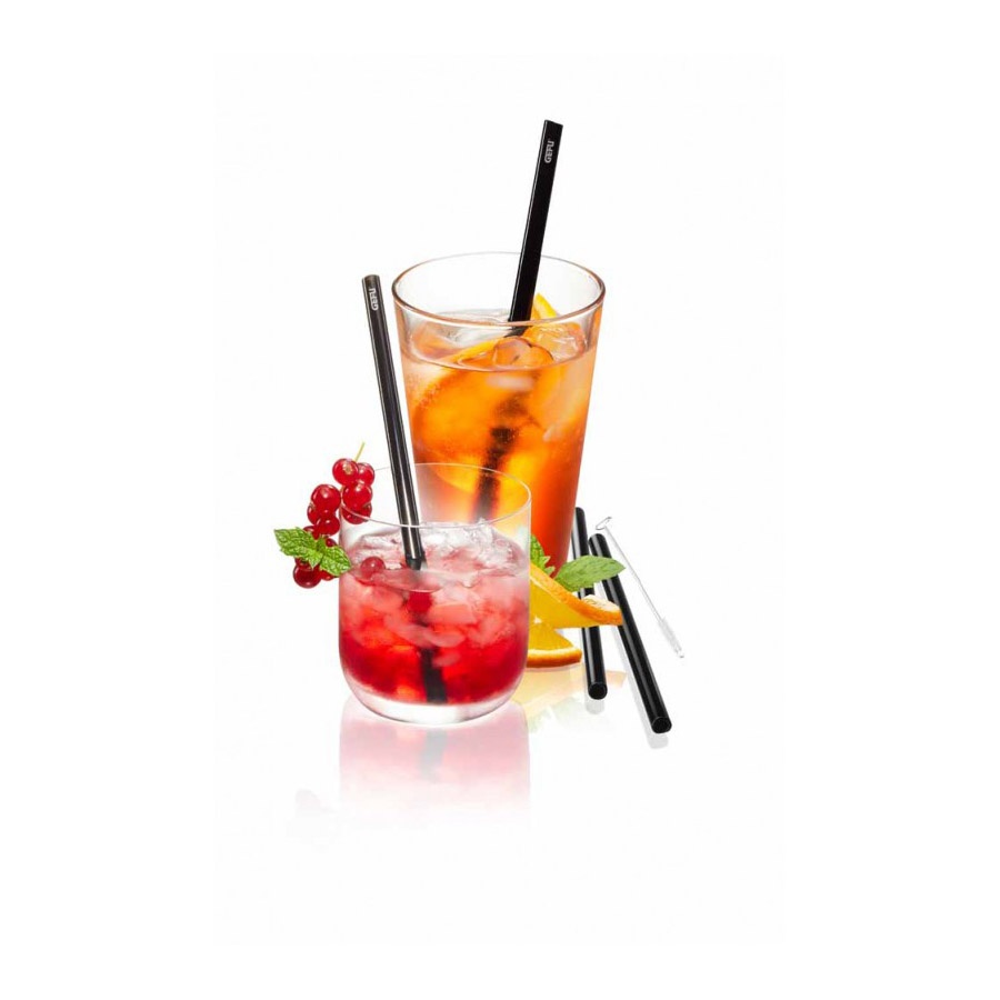 Gefu - Zestaw 4 słomek szklanych 18cm FUTURE