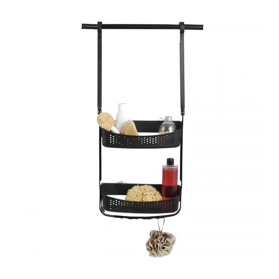 Półka pod prysznic koszyk łazienkowy wiszący organizer czarny - yoka
