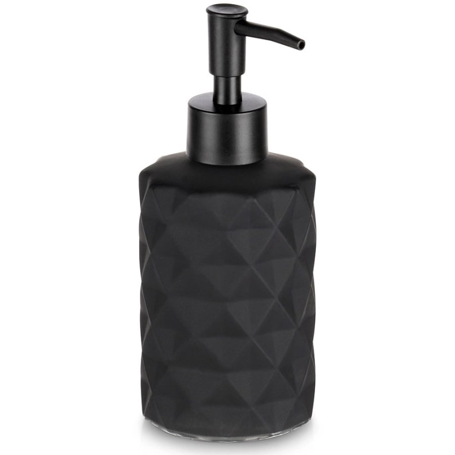 Dozownik do mydła szklany czarny 330 ml