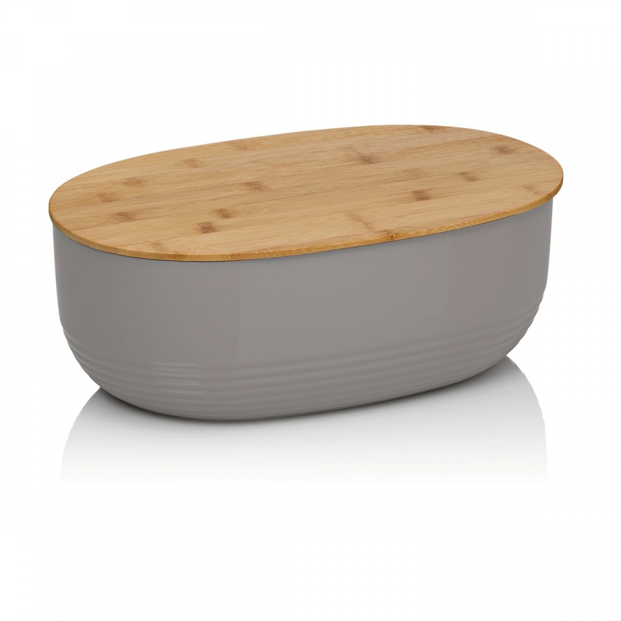 Pojemnik na chleb z bambusową pokrywką Kela szary