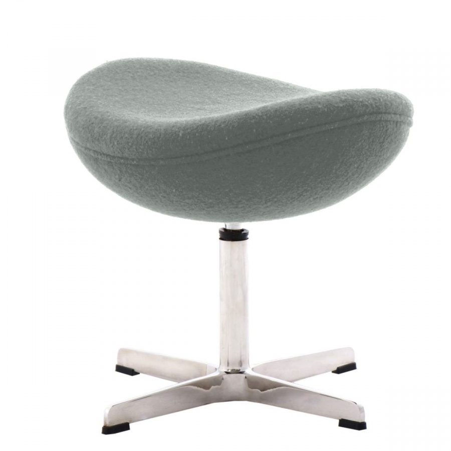 Podnóżek kaszmir 55x41x43cm D2 Jajo Premium popielaty