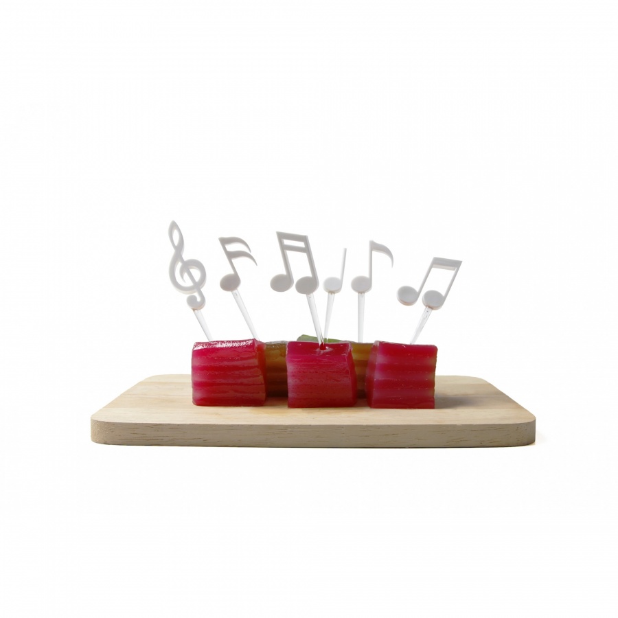 Zestaw 6 wykałaczek do serwowania Melodilicious białe 10268-WH