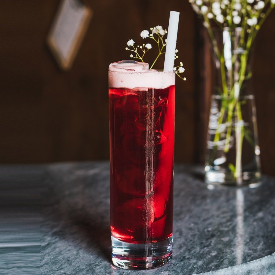 Słomki szklane białe 20cm zestaw 6 sztuk ze szczoteczką 26612