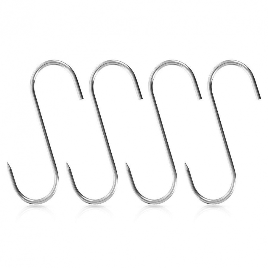 Hak haczyk wędzarniczy stalowy zestaw 4 szt. 15x12 cm