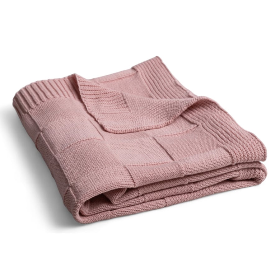 Kocyk SQUARE CHECKS z bawełny 80x100