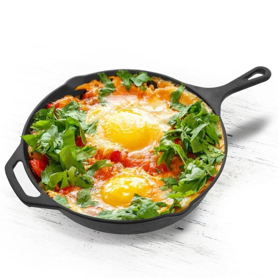 Patelnia żeliwna okrągła talerz żeliwny 30 cm indukcja gaz