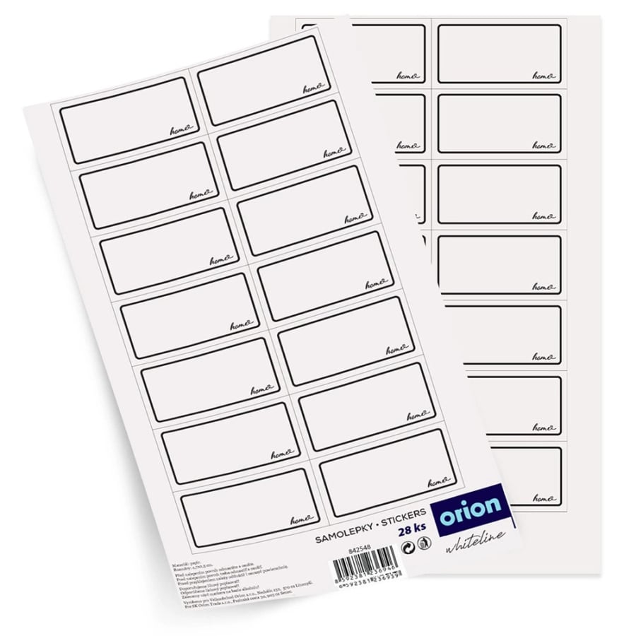 Etykiety samoprzylepne na słoiki WHITELINE 28 szt.