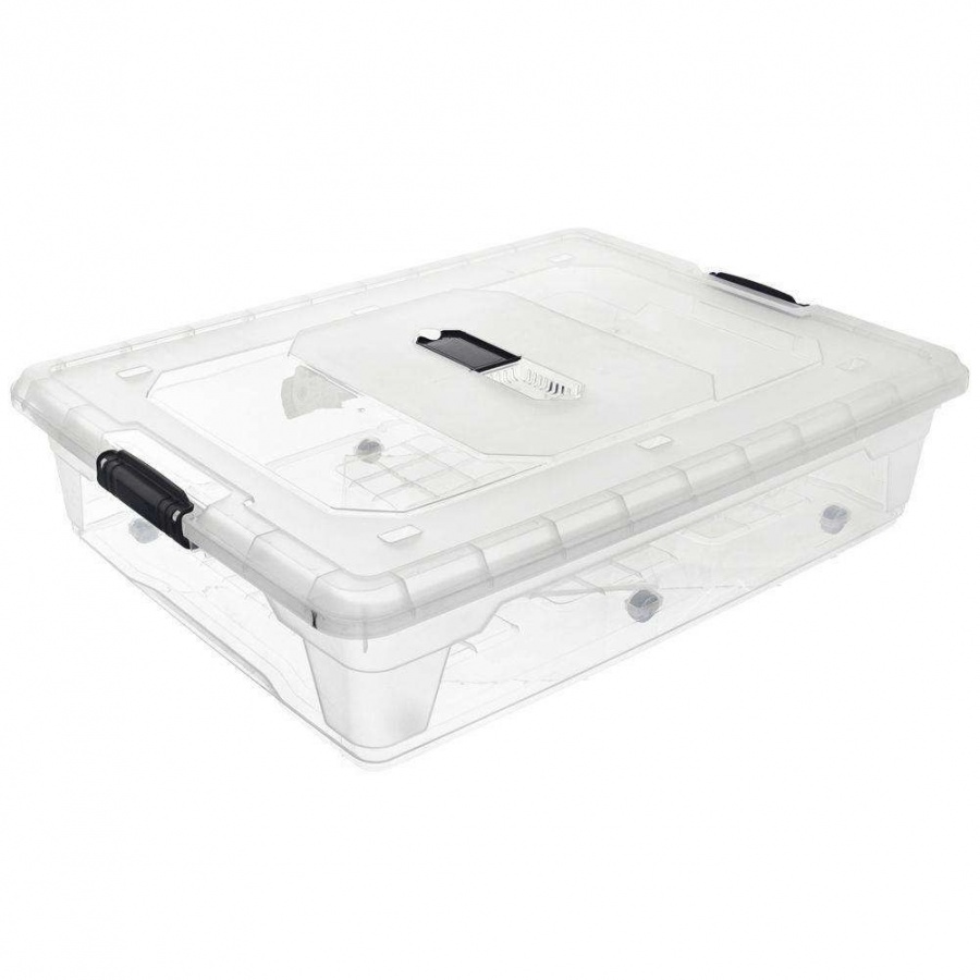 Pojemnik pod łózko na kółkach, schowek, niski, XXL, 50 l, 80x60x20 cm