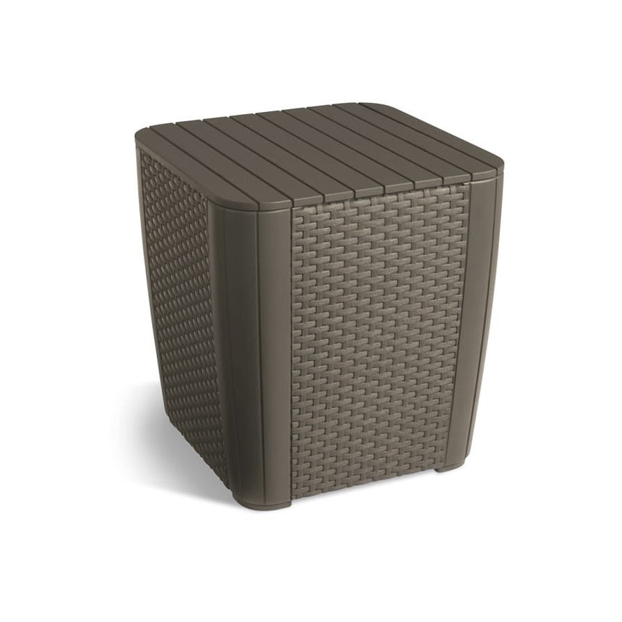 Stolik ze schowkiem luzon table flat wicker : kolor - cappuccino