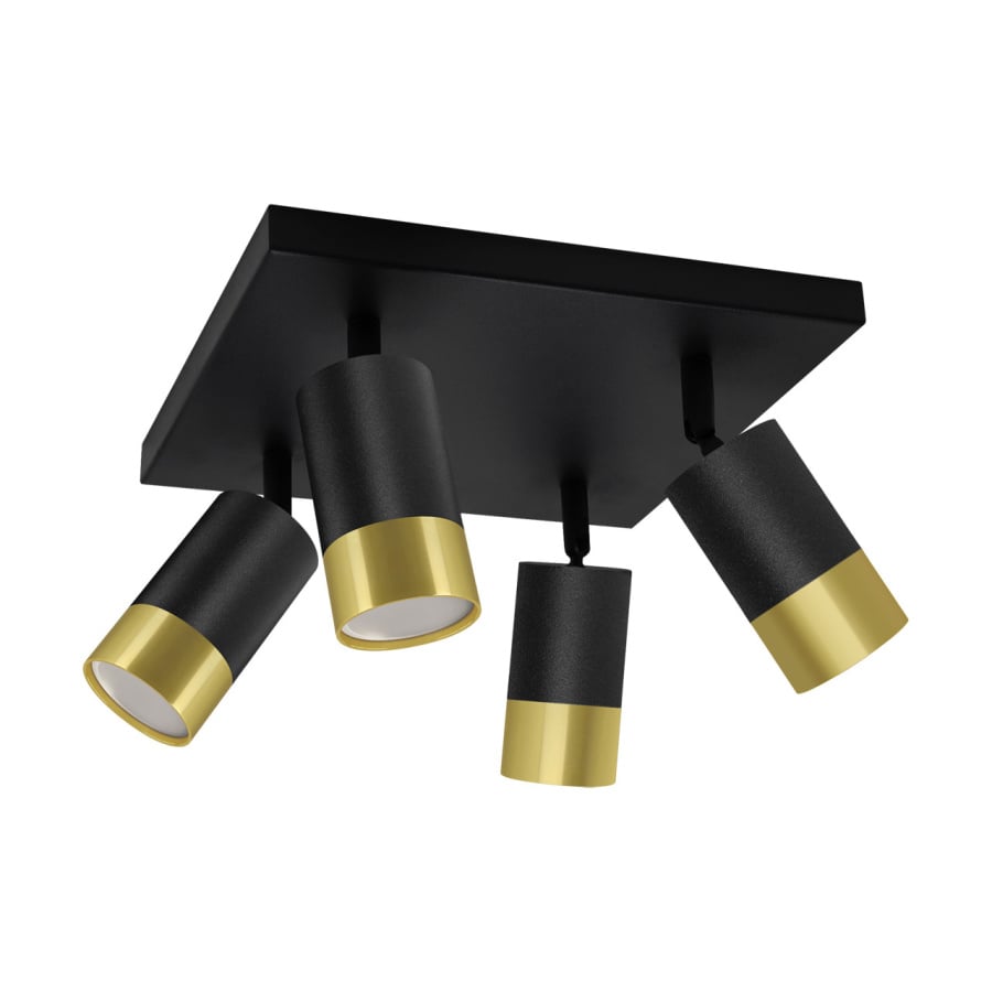 PUZON SPT GU10 4D BLACK/GOLDEN