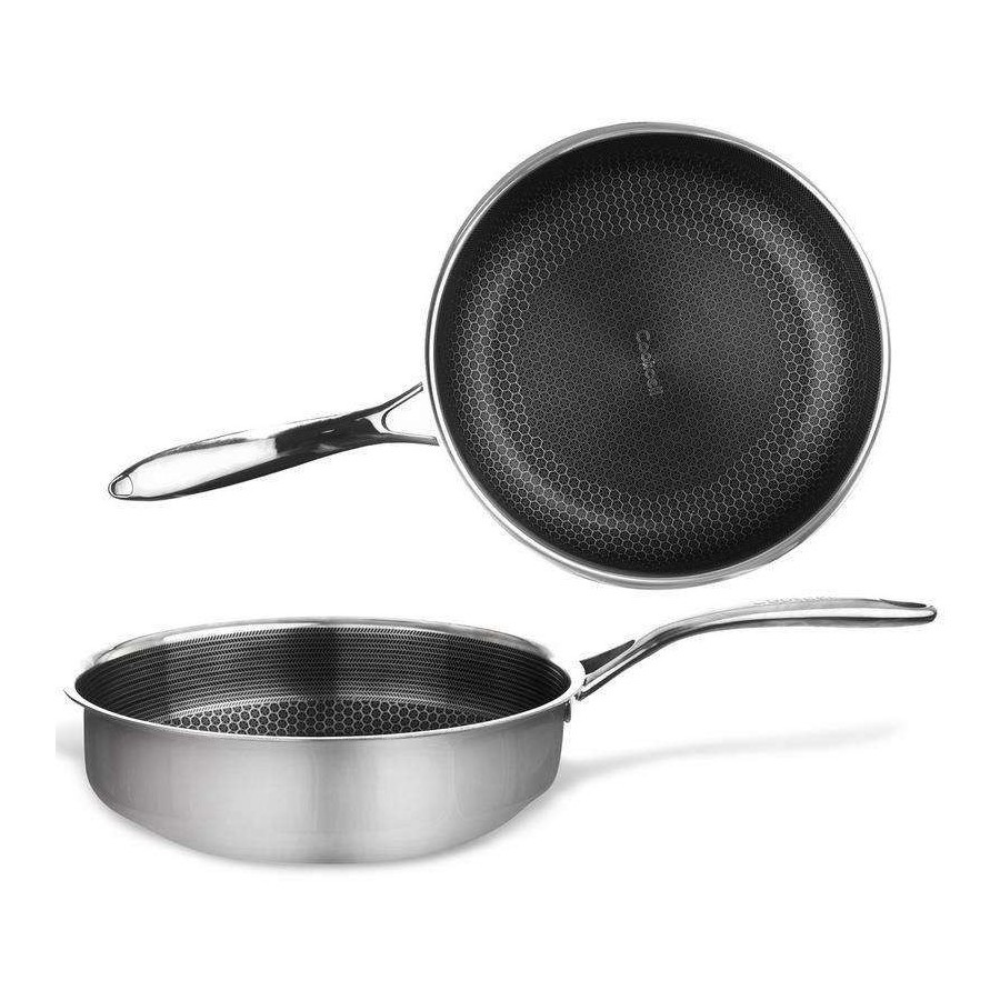 Patelnia stalowa nieprzywierająca COOKCELL HYBRYD 28 cm głęboka