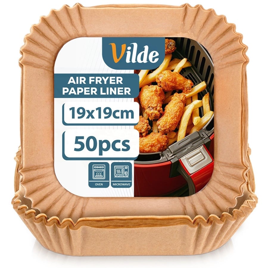 Wkład do frytkownicy Air Fryer beztłuszczowej papierowy kwadratowy 19x19 cm 50 szt.