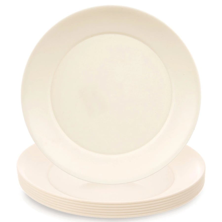 Talerze deserowe plastikowe kremowe SANDY 20,5 cm 6 szt.