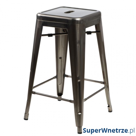 Stołek barowy Paris 66 cm w kolorze metalu