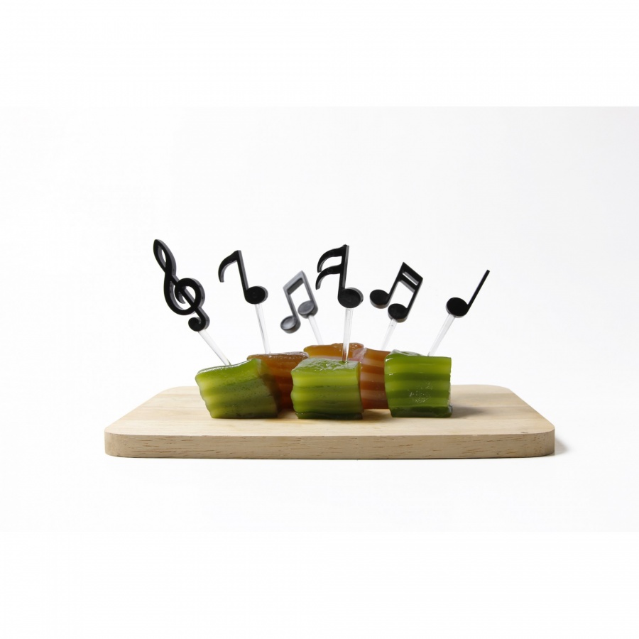 Zestaw 6 wykałaczek do serwowania Melodilicious czarne 10268-BK