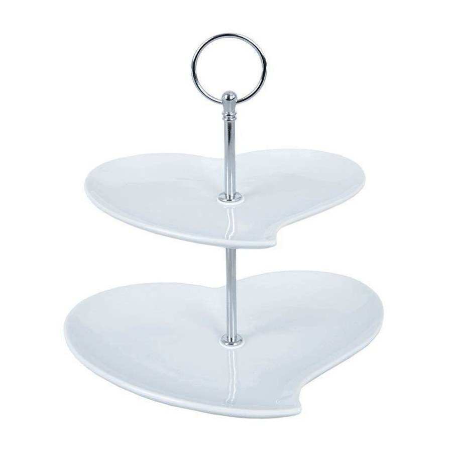 Patera porcelanowa na ciastka, ciasto, owoce, serce