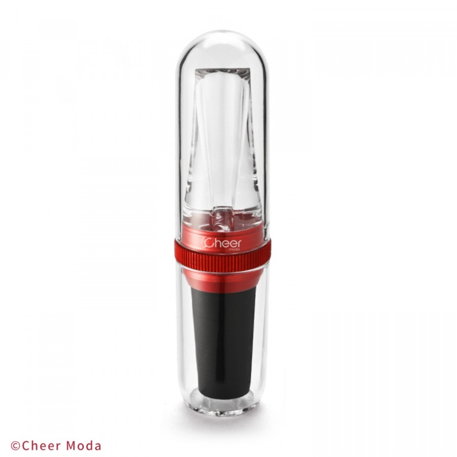 Napowietrzacz i nalewak do wina submarine czerwony