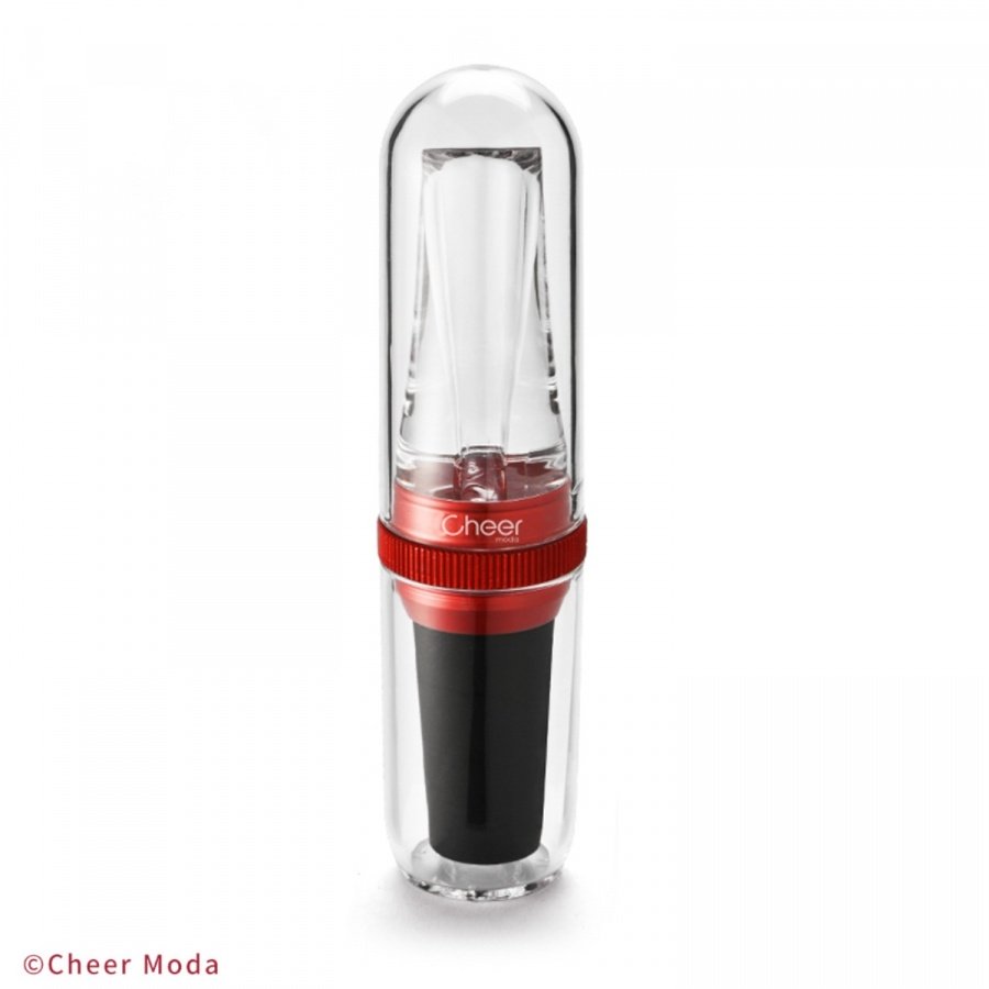 Napowietrzacz i nalewak do wina submarine czerwony