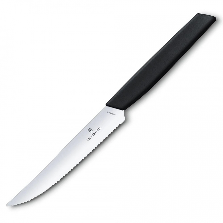 Victorinox - swiss modern - nóż do steków i pizzy - 12 cm - czarny