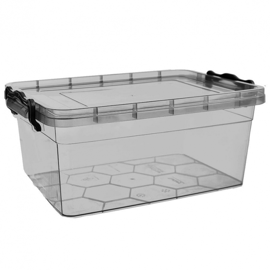 Pojemnik pudełko do przechowywania z pokrywką klipsami uniwersalny zamykany do żywności 5 l