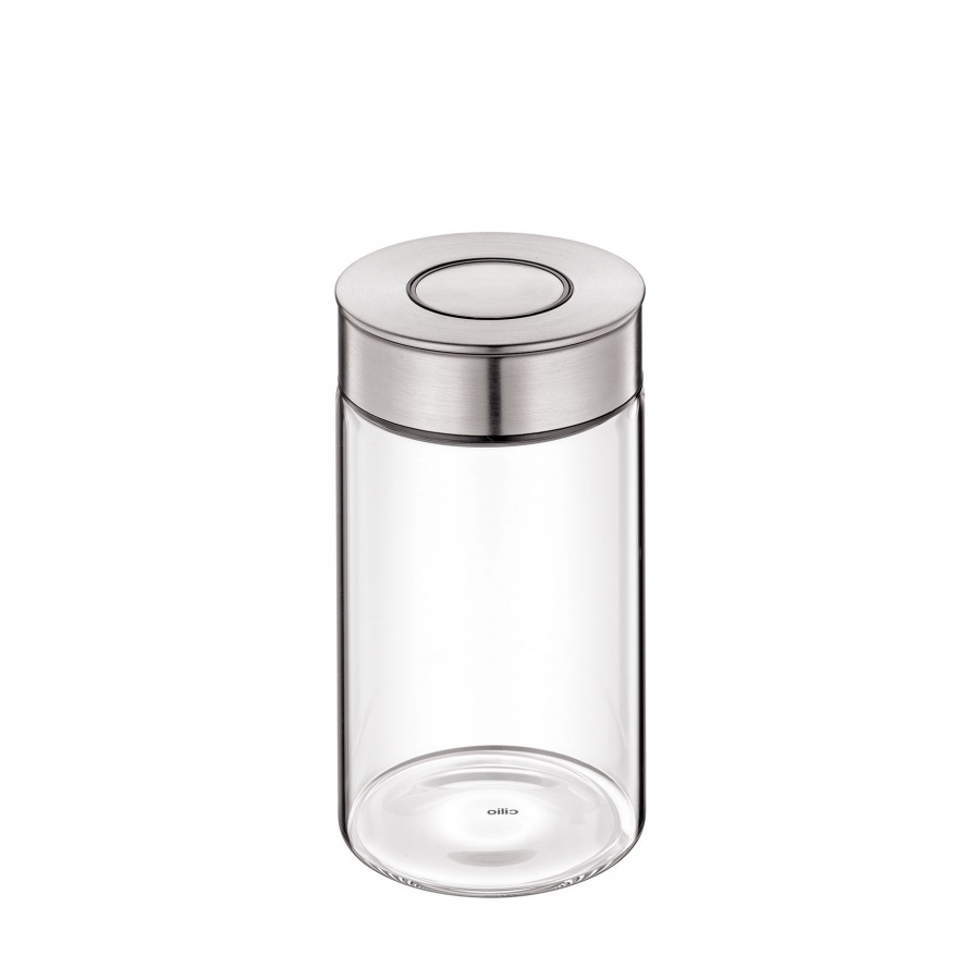 pojemnik kuchenny, szkło/stel nierdzewna, 1,0 l, śred. 10 x 18 cm