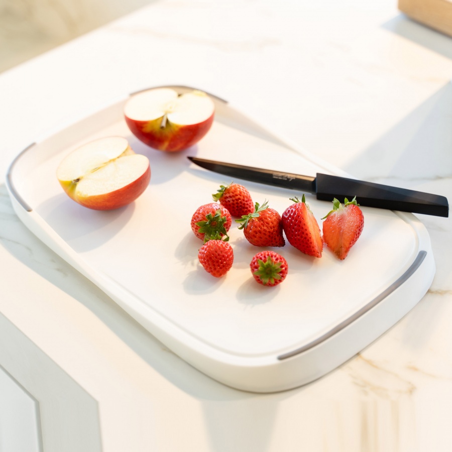 Dwustronna deska do krojenia biało-szara Livio 23703