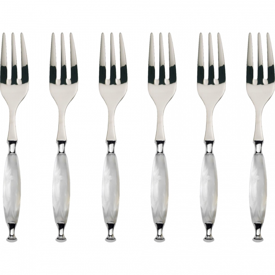 Country biały - komplet 6 widelczyków