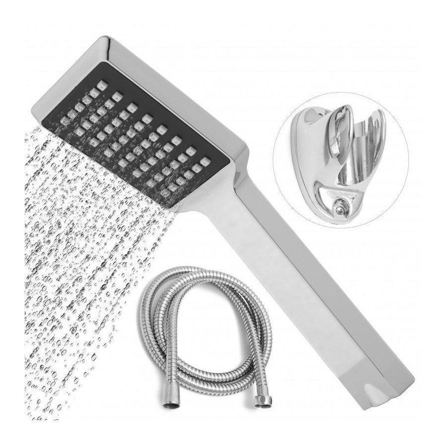 Słuchawka prysznicowa z wężem zestaw prysznicowy chrom - yoka