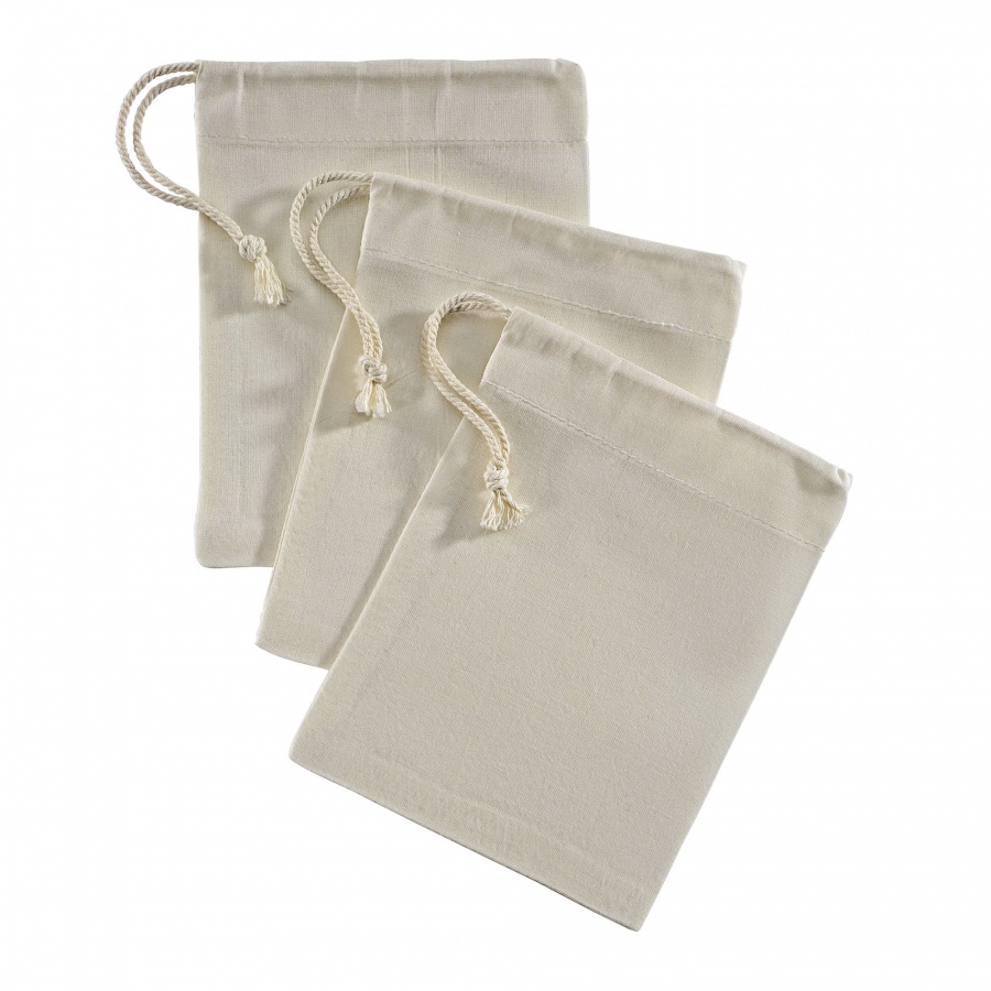 Woreczki na przyprawy, 3 szt., bawełna, 11 x 14 cm