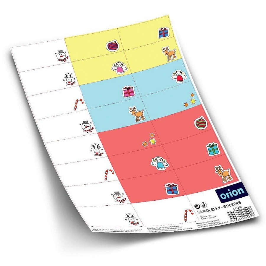 Naklejki świąteczne na prezenty / etykiety bileciki samoprzylepne boże narodzenie 23 szt.