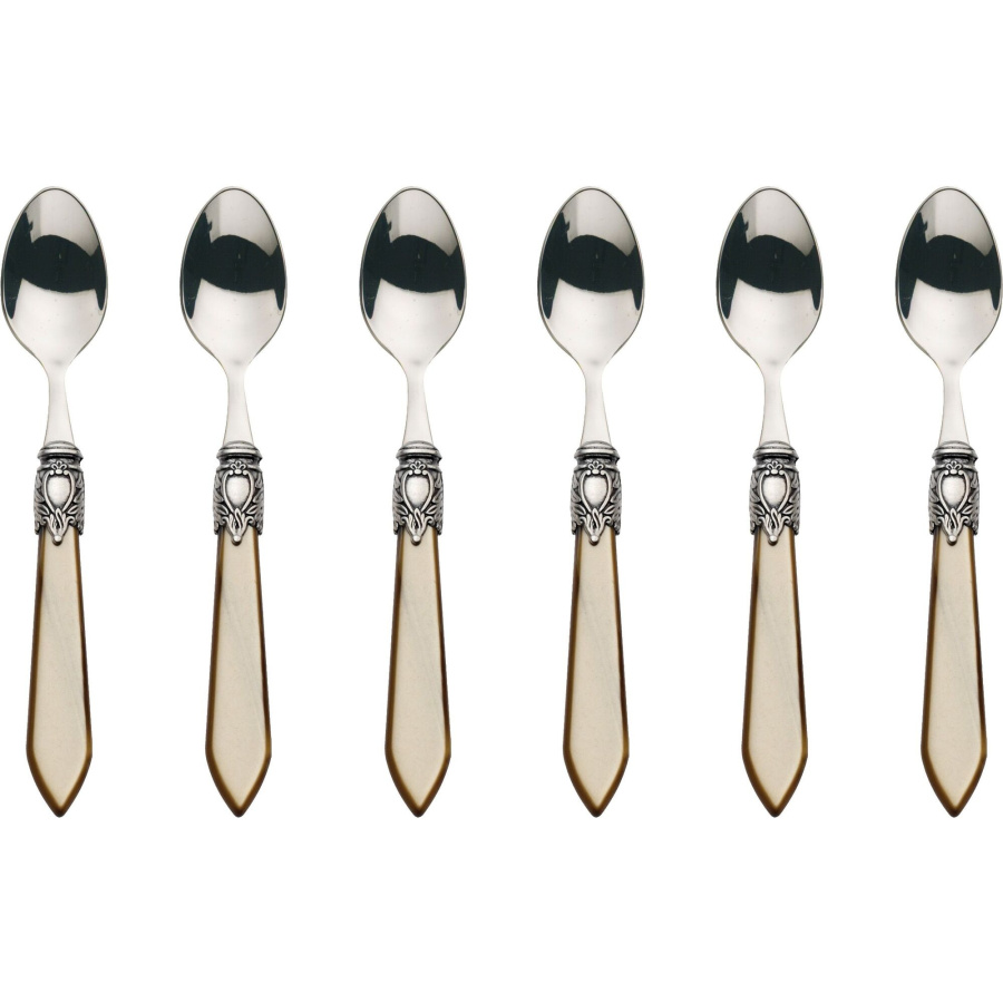 Oxford onyx - zestaw 6 łyżeczek do kawy w pudełku