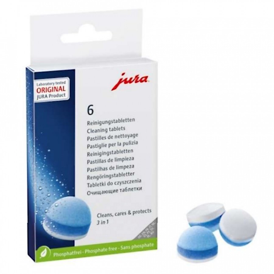 Jura - tabletki czyszczące jura 6 szt. - "cleans, cares protects 3 in 1"