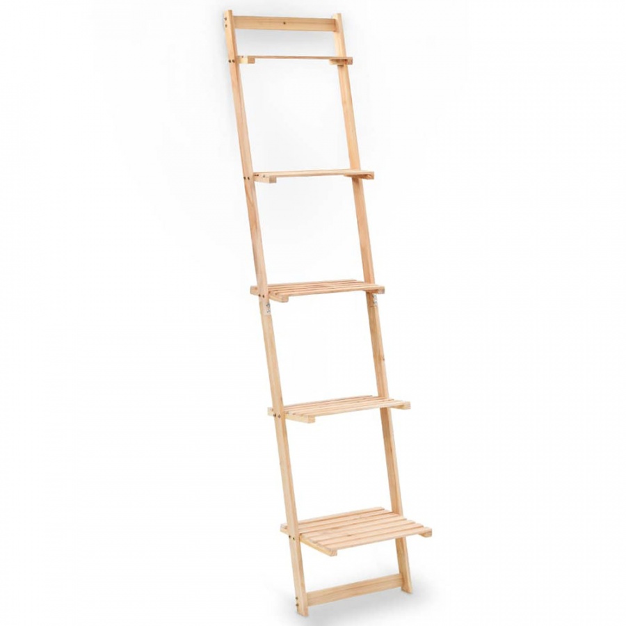 Regał drabina z drewna cedrowego, 41,5 x 30 x 176 cm