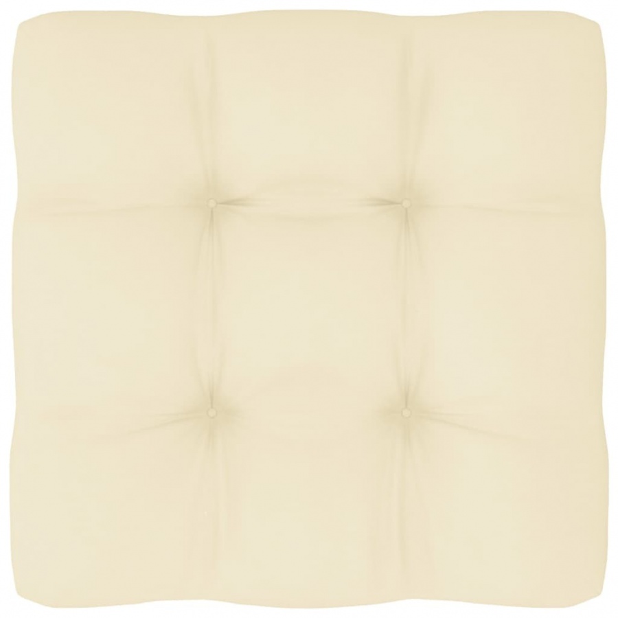 Poduszka na sofę z palet, kremowa, 60x60x12 cm