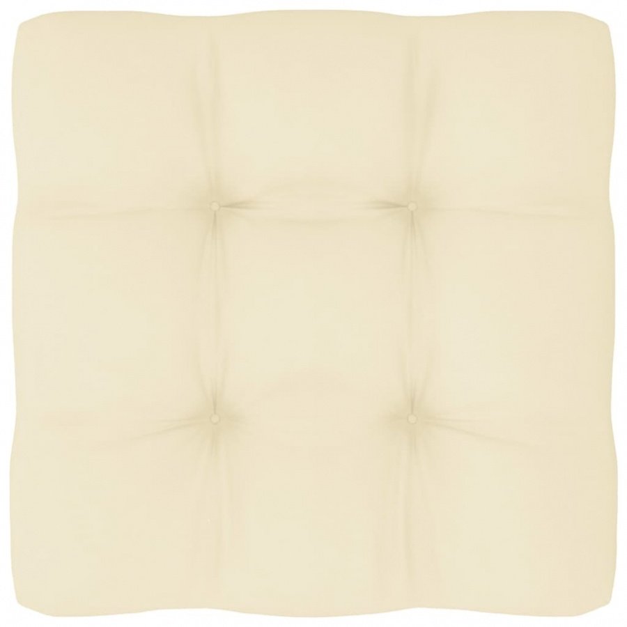 Poduszka na sofę z palet, kremowa, 60x60x12 cm