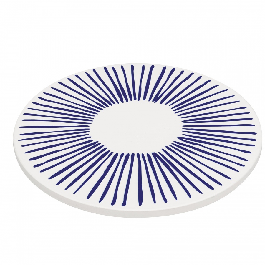 Podkładka pod gorące naczynia, ceramika/korek, śred. 20 cm, kreski