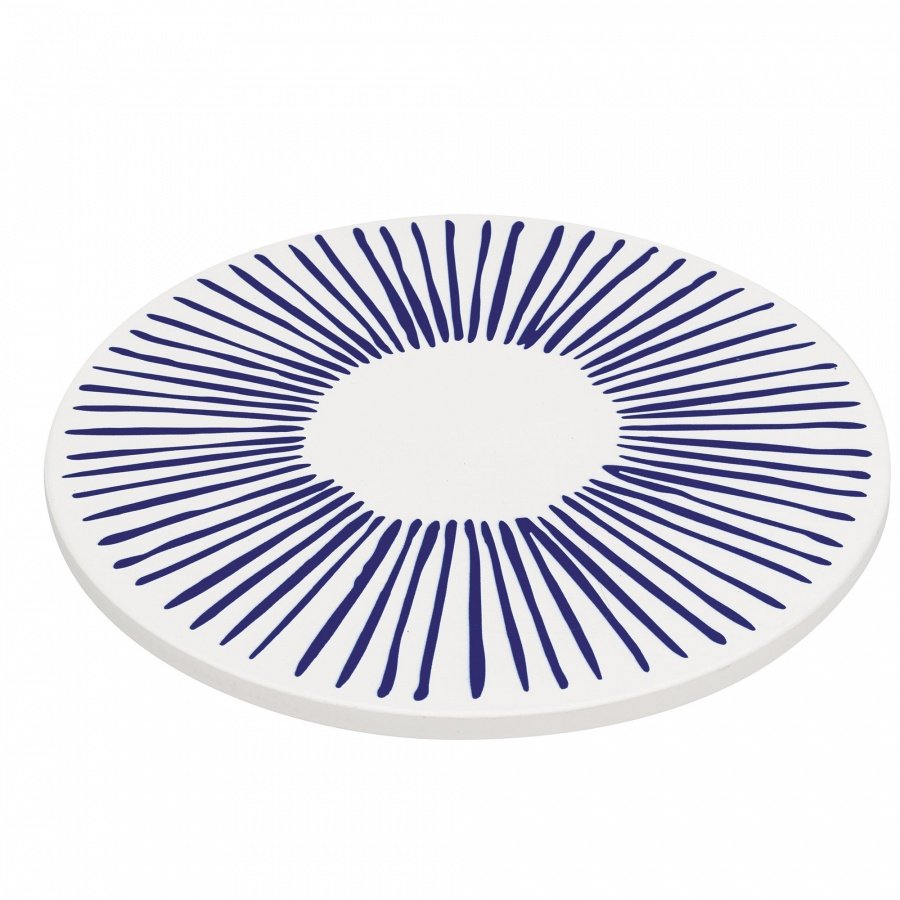 Podkładka pod gorące naczynia, ceramika/korek, śred. 20 cm, kreski