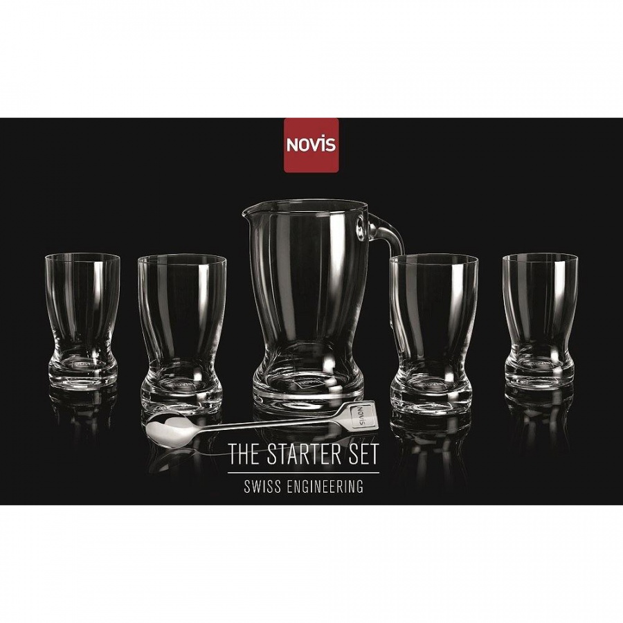 Zestaw szklanek z dzbankiem i mieszadełkiem Novis przezroczysty