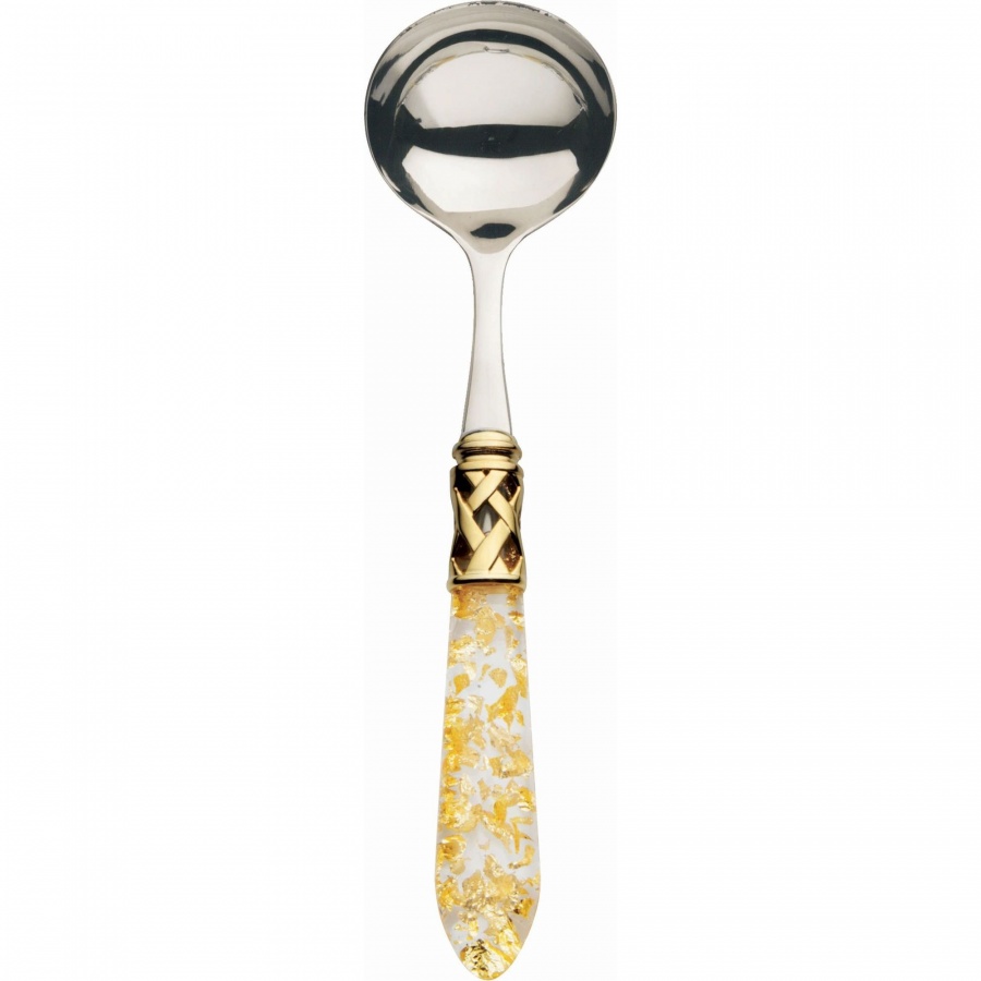 Aladdin gold - łyzka do sosów/ kolor perłowa kośc słoniowa