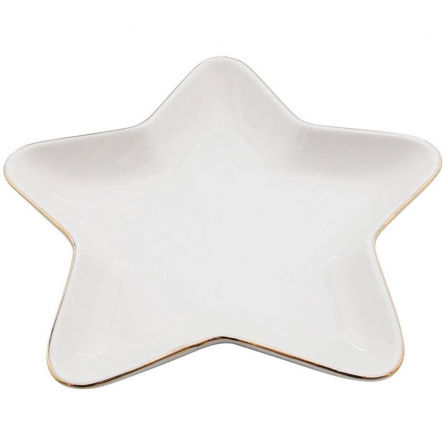 Talerzyk świąteczny gwiazda porcelanowy taca patera talerz święta Boże Narodzenie 18 cm