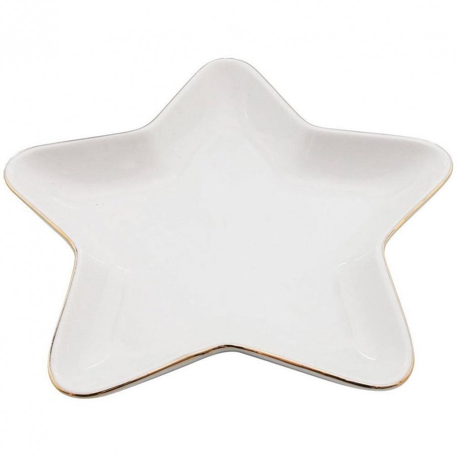 Talerzyk świąteczny gwiazda porcelanowy taca patera talerz święta Boże Narodzenie 18 cm