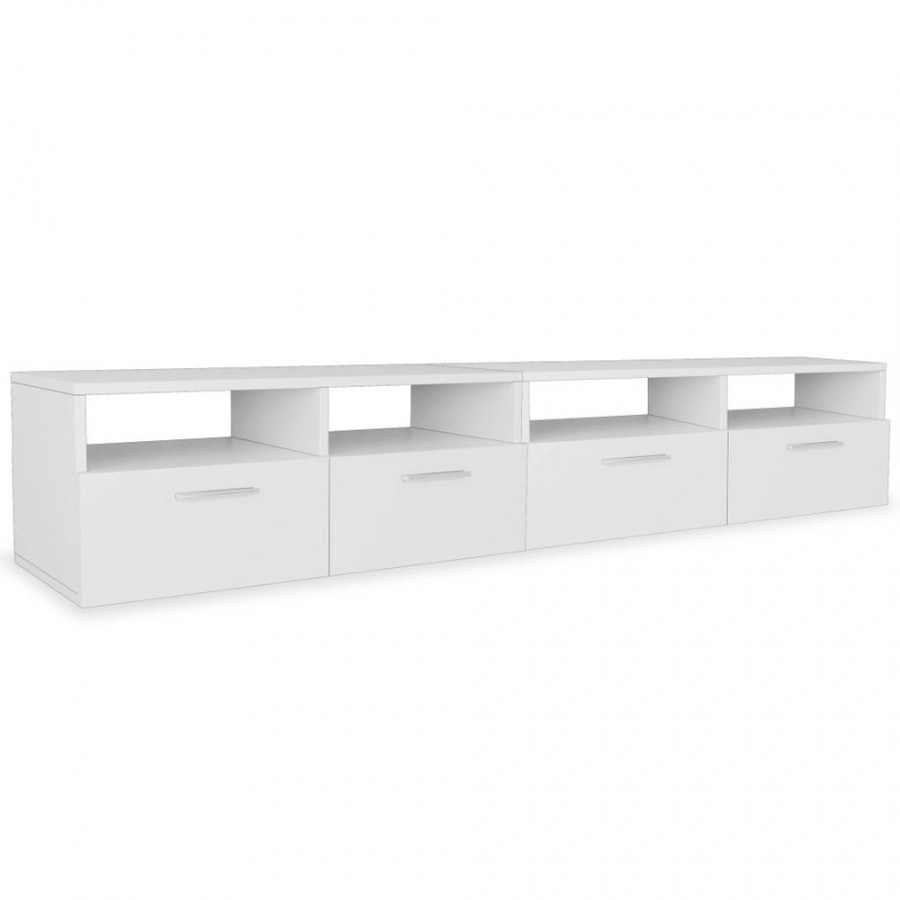 Szafki pod TV, 2 szt., płyta wiórowa, 95x35x36 cm, białe