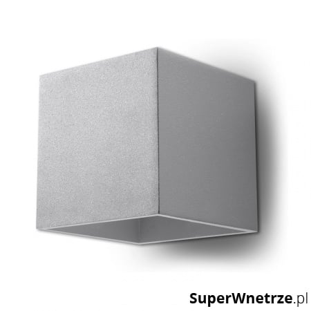 Kinkiet 10x12cm Sollux Lighting Quad szary
